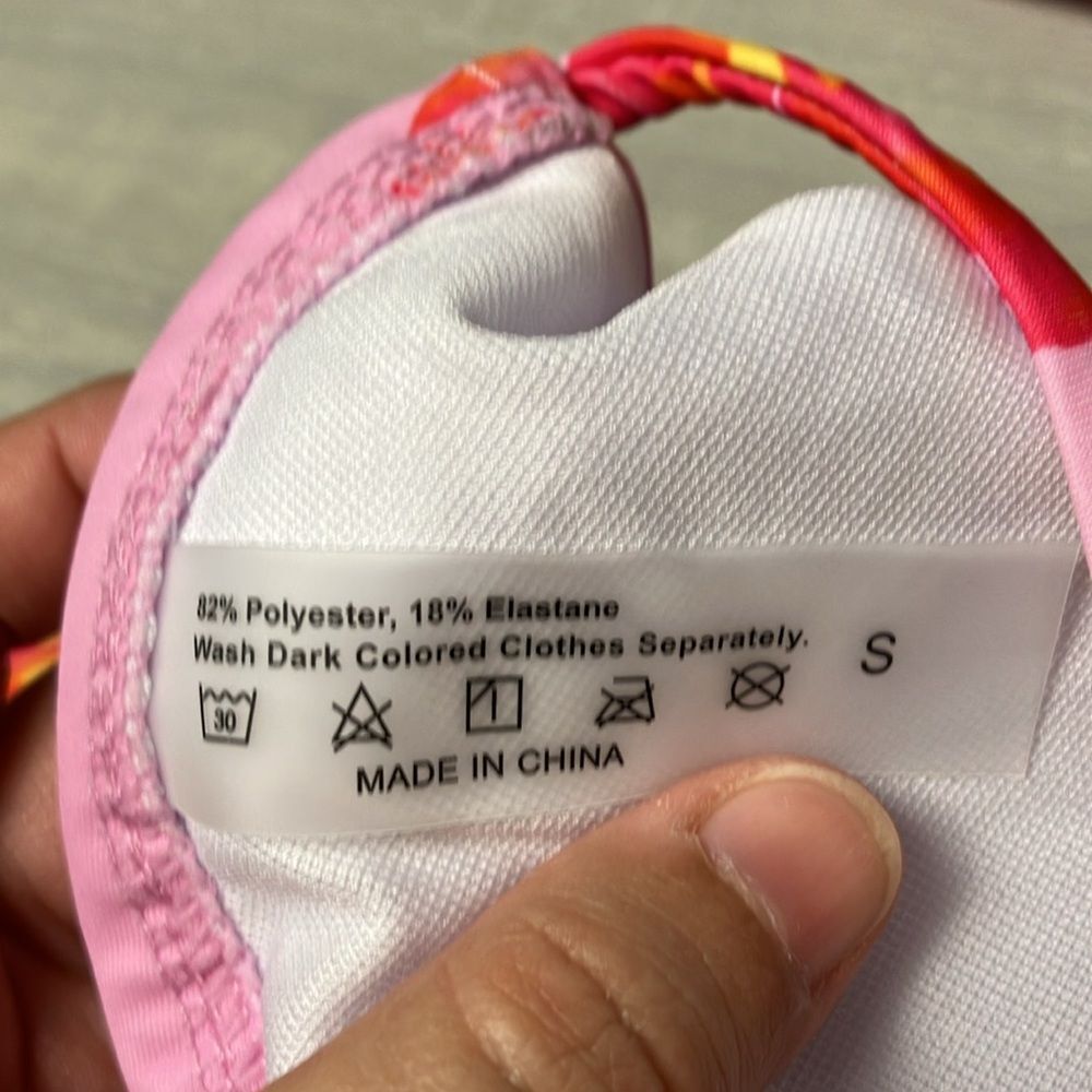 Pink floral triangle bikini - Picture 4 of 4